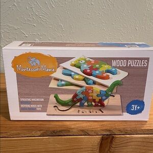 Kids' Multicolor Dinosaur Wood Puzzles